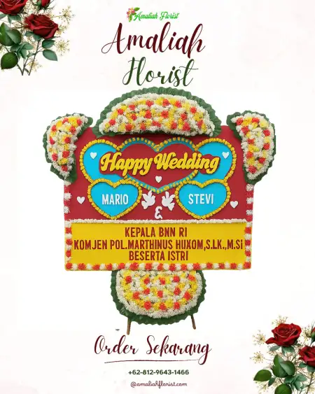 Papan Bunga Pernikahan Sinoman